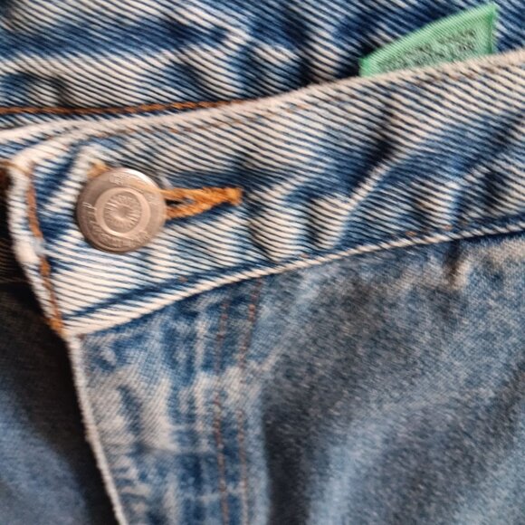 Women's 34/20W Short Vintage Gitano Tapered Denim Jeans 38x29 1990's Faded - Picture 6 of 8